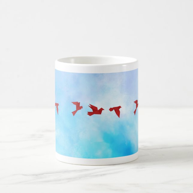 Taza De Café Aves Origami Mug (Centro)