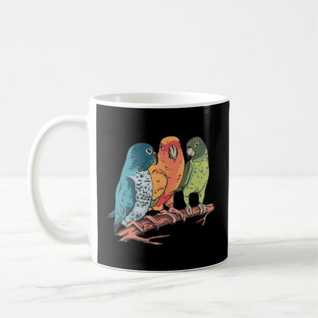 Taza De Café Aves Parrot (Izquierda)