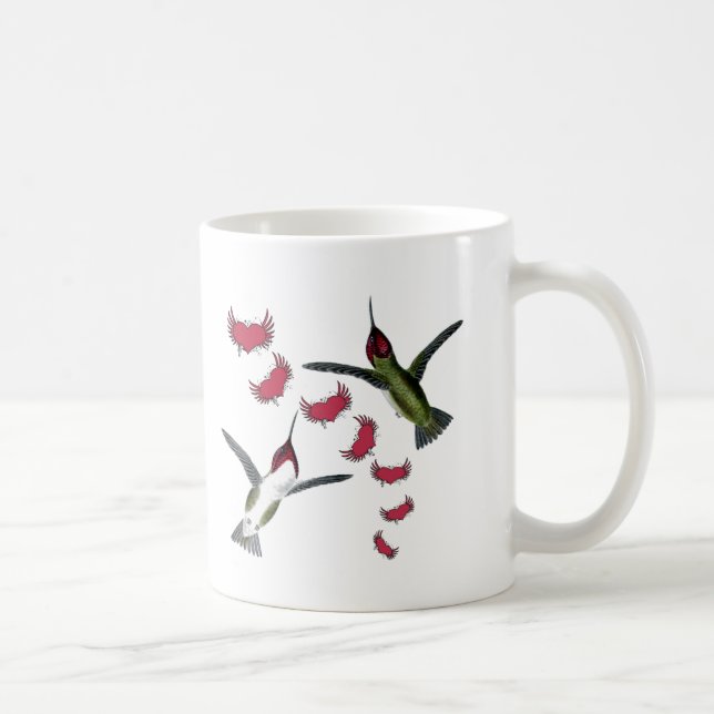 Taza De Café Aves tartamudeadas arrancan el corazón con alas (Derecha)