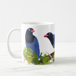 Taza De Café Aves --Urraca azul de Taiwán