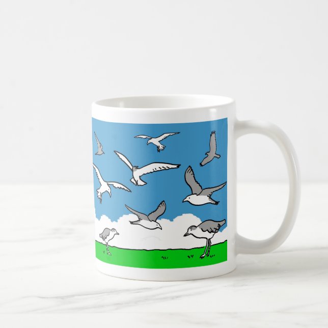 Taza De Café Aves volando alto (Derecha)