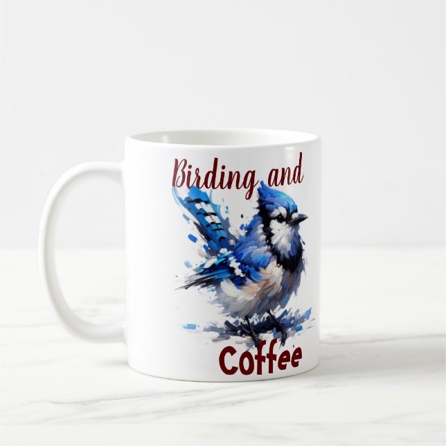 Taza De Café Aves Y Café Cute Cerámica (Izquierda)