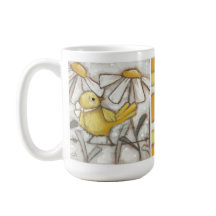 Aves y flores - Aves y rayas amarillas