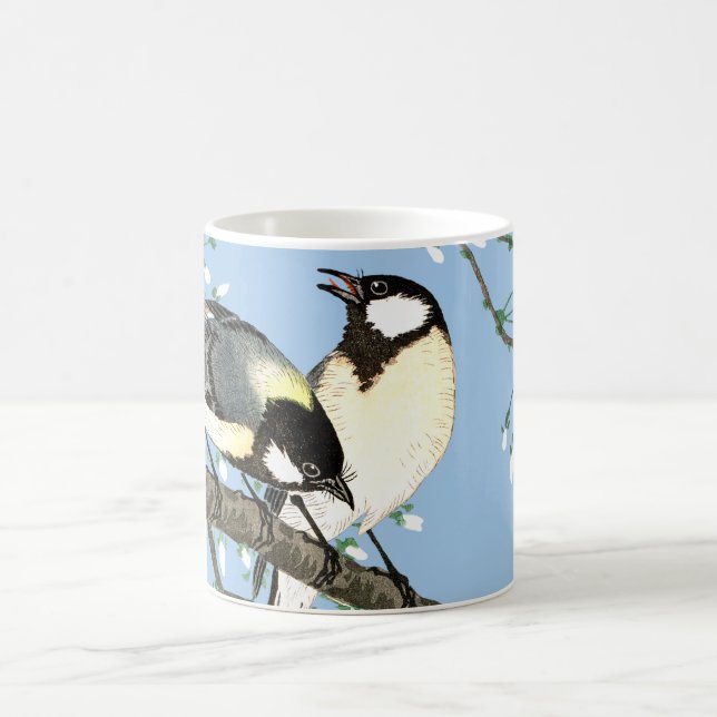 Taza De Café Aves y flores de cerezo Ohara Koson (Centro)