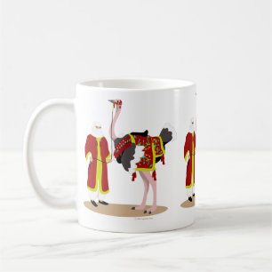 Taza De Café Avestruz nativa árabe del traje
