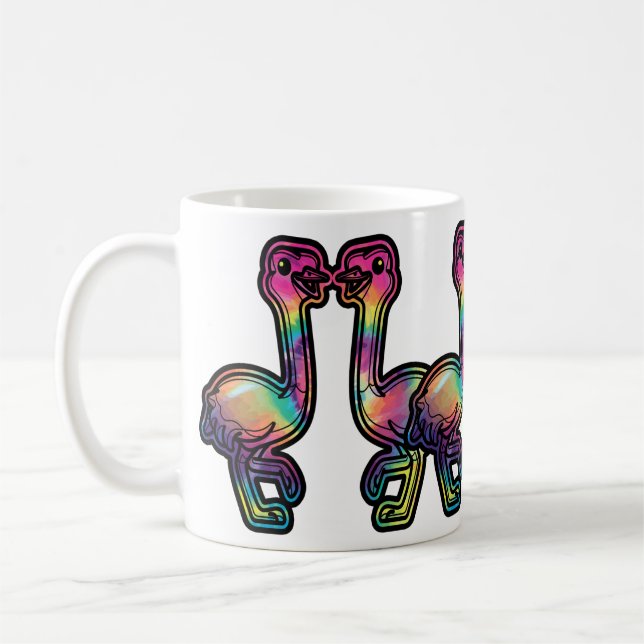 Taza De Café Avestruz Tie Dye (Izquierda)