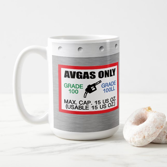Taza De Café AVGAS / 100LL fuel only (Con donut)