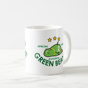 TAZA DE CAFÉ AVIACIÓN DE LOS BEANS VERDES