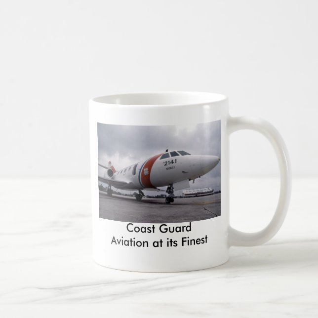 Taza De Café Aviación del guardacostas   en su más fino (Derecha)