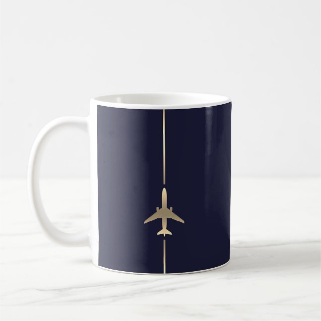 Taza De Café Aviación minimalista (Izquierda)