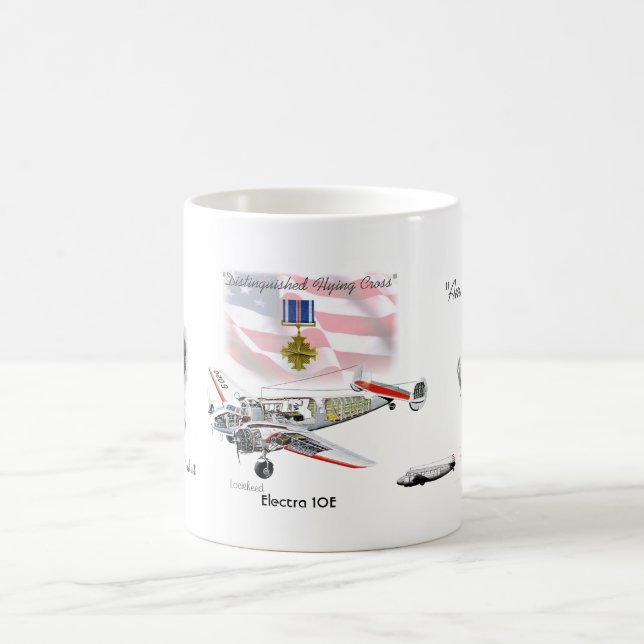 Taza De Café Aviador de Amelia Earhart (Centro)