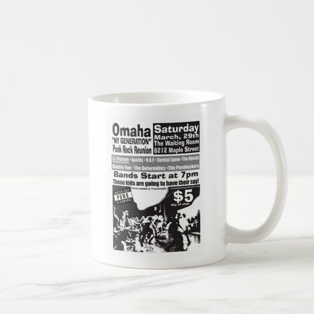 TAZA DE CAFÉ ¡"AVIADOR DE LA DEMOSTRACIÓN DE LA REUNIÓN" EN UNA (Derecha)
