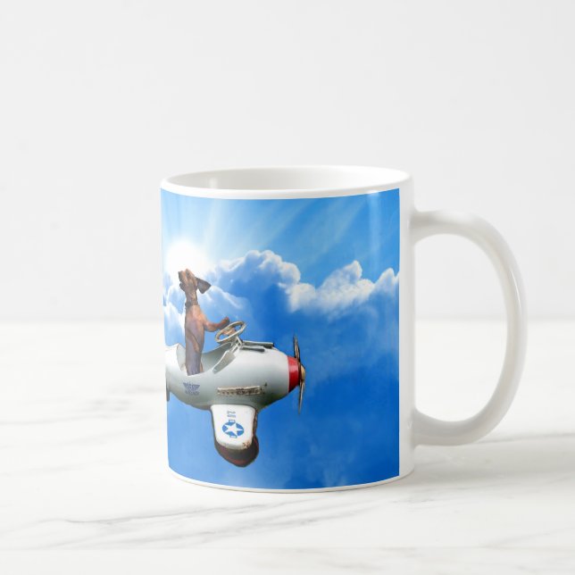 Taza De Café "Aviador del Dachshund" diseñado por Zermeno (Derecha)