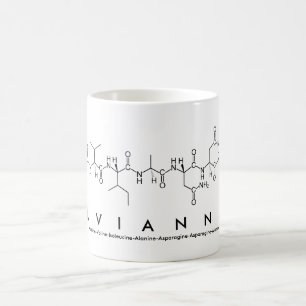 Taza De Café Avianna peptide name mug