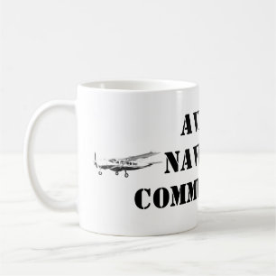 Taza De Café AVIATE NAVIGATE COMMUNICATE Airplane Mug for Pilot