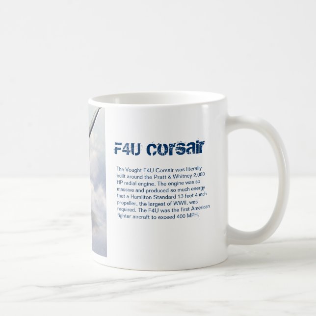Taza De Café Aviation art mug "F4U Corsair" (Derecha)