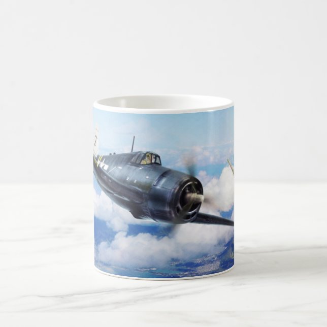 Taza De Café Aviation Art mug "F6F Hellcat" (Centro)