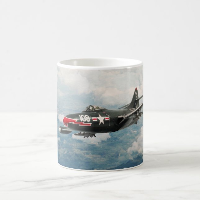 Taza De Café Aviation Art Mug "F9F Panther" (Centro)
