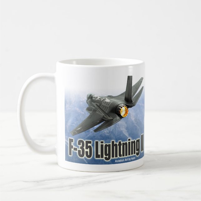 Taza De Café Aviation Art Mug "F-35 Lightning II" (Izquierda)