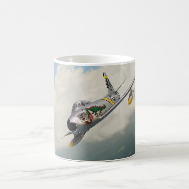 Taza De Café Aviation Art Mug "F-86 Sabre" (Centro)
