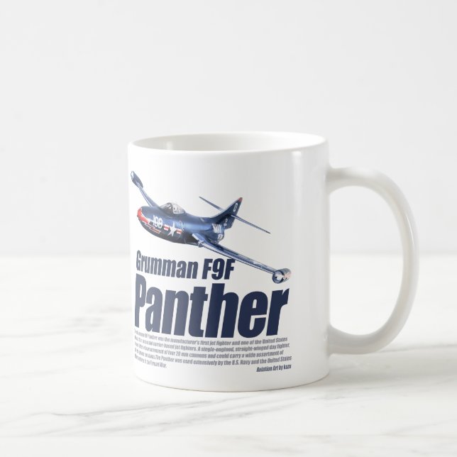 Taza De Café Aviation Art mug "Grumman F9F Panther" (Derecha)