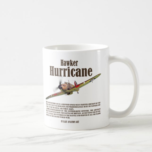 Taza De Café Aviation Art mug "Hawker Hurricane" (Derecha)