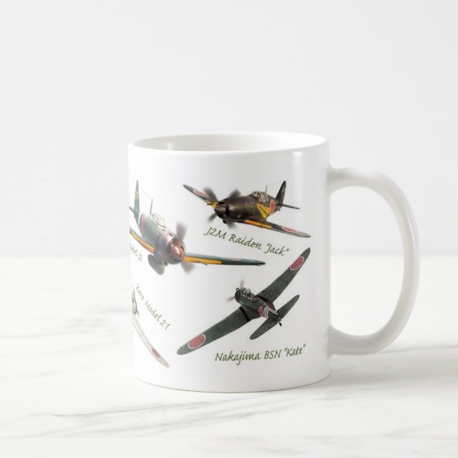 Taza De Café Aviation Art Mug "Japanese warplane of WWII" (Derecha)