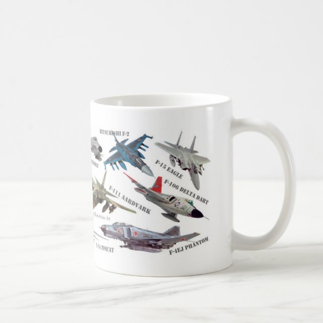 Taza De Café Aviation Art mug "Jet fighter"ジェット戦闘機のマグカップ (Derecha)
