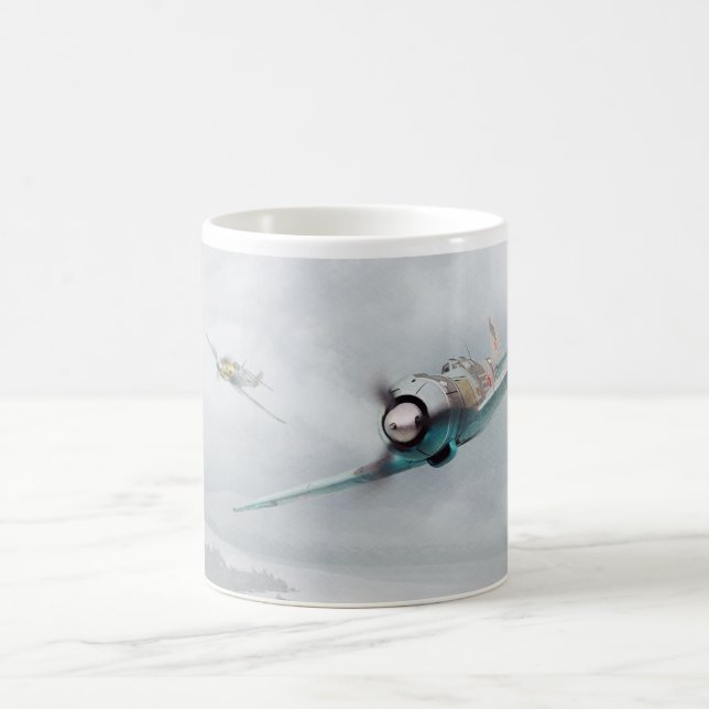 Taza De Café Aviation art mug "Lavochkin La-5" (Centro)