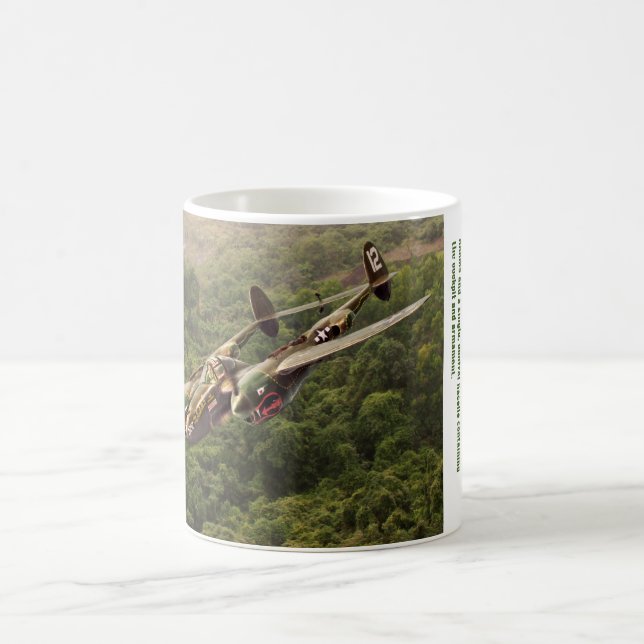 Taza De Café Aviation Art mug "Lockheed P-38 Lightning" (Centro)
