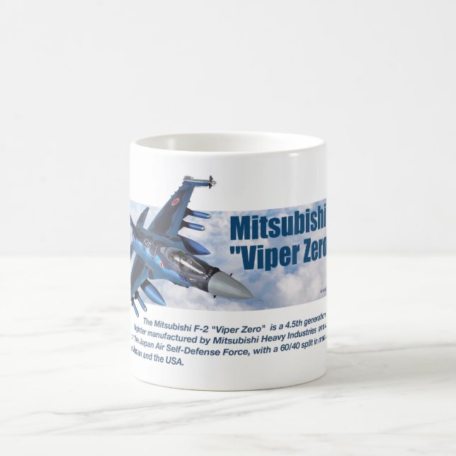 Taza De Café Aviation Art mug "Mitsubishi F-2 Viper Zero" (Centro)