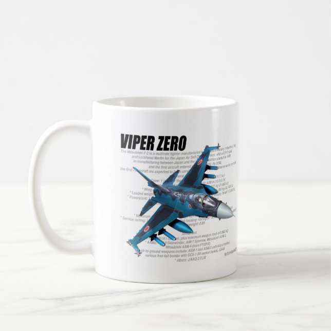 Taza De Café Aviation Art mug "Mitsubishi F-2 Viper Zero" (Izquierda)