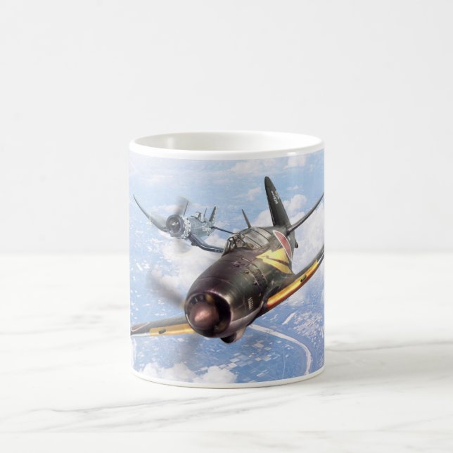 Taza De Café Aviation Art mug "Mitsubishi J2M Raiden"Jack" (Centro)
