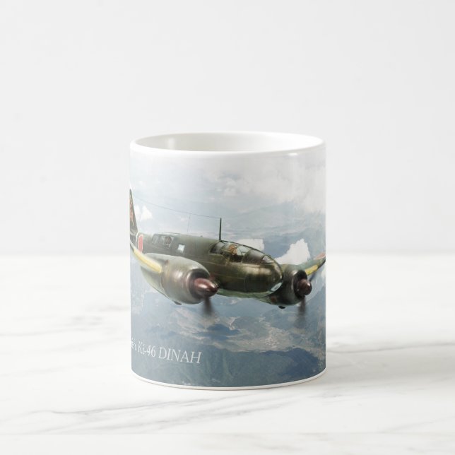 Taza De Café Aviation Art mug "Mitsubishi Ki-46 DINAH" (Centro)