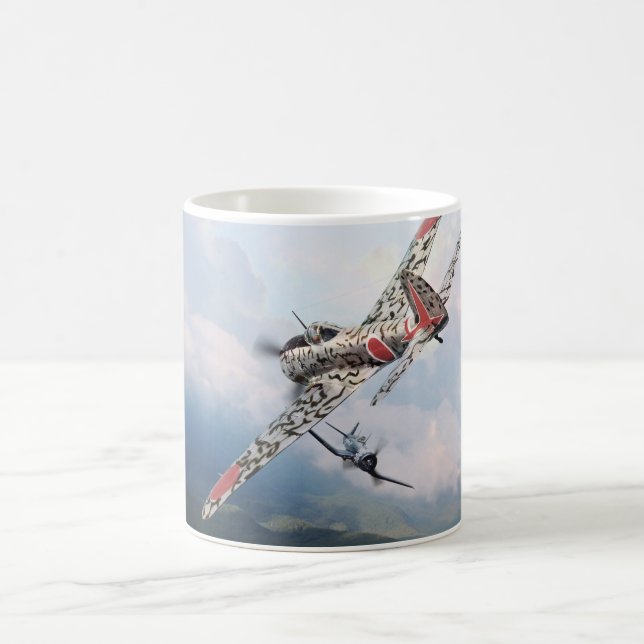 Taza De Café Aviation Art mug  "Nakajima Ki-43　隼　Oscar" (Centro)
