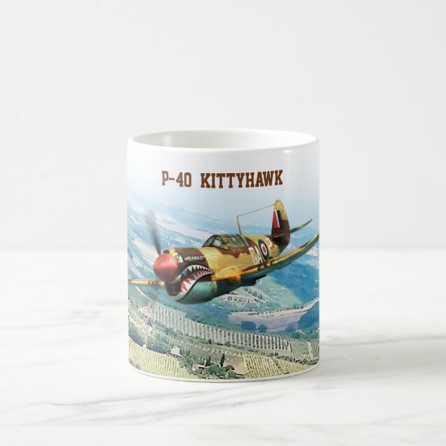 Taza De Café Aviation Art Mug "P-40  Kittyhawk" (Centro)