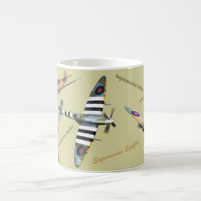 Taza De Café Aviation Art Mug "Supermarine Spitfire" (Centro)