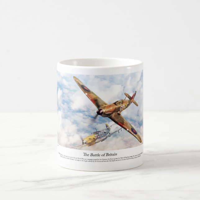 Taza De Café Aviation Art Poster "Hawker Hurricane" (Centro)