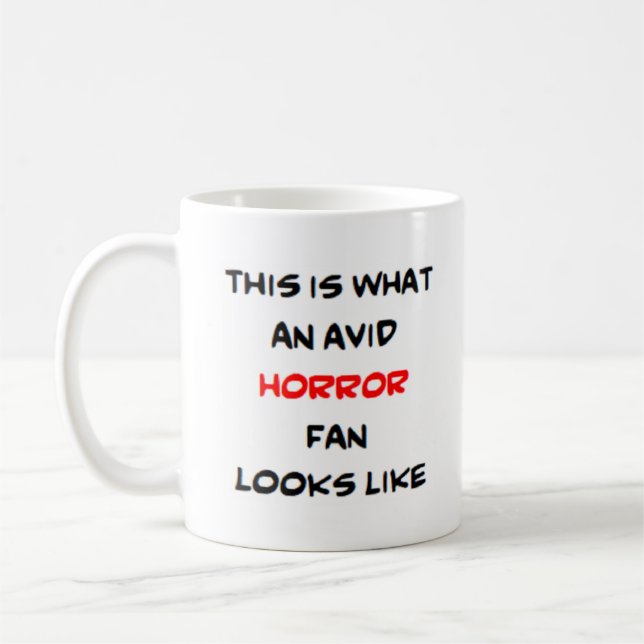 Taza De Café ávido fan del horror (Izquierda)