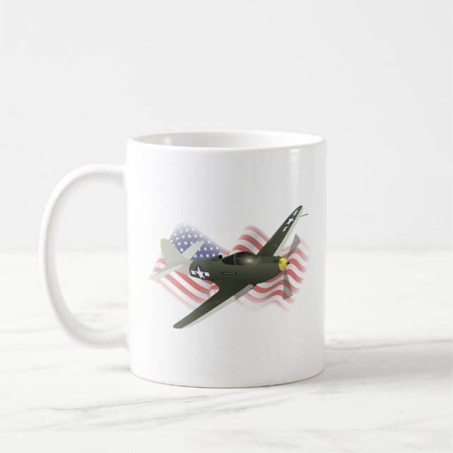 Taza De Café Avión Airacobra P-39 WW2 (Izquierda)