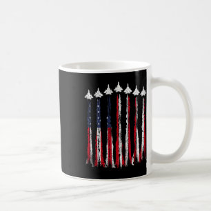 Taza De Café Avión De Combate A Jet Bandera Estadounidense 4 De