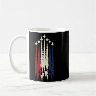 Taza De Café Avión de combate patriótico bandera de EE. UU. 4 d