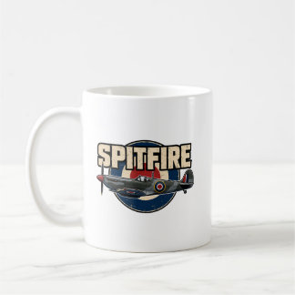 Taza De Café Avión de combate Spitfire de la Segunda Guerra Mun
