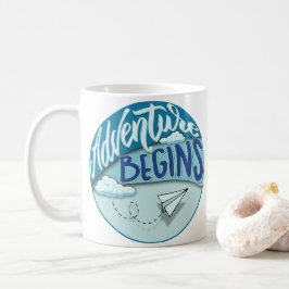 Taza De Café Avión de papel | Comienzo de la aventura