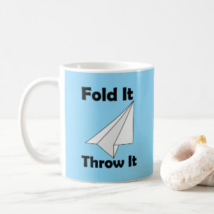 Taza De Café Avión de Papel Doblarlo Lanzarlo