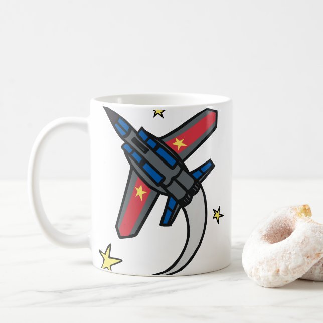 Taza De Café Avión de vuelo (Con donut)