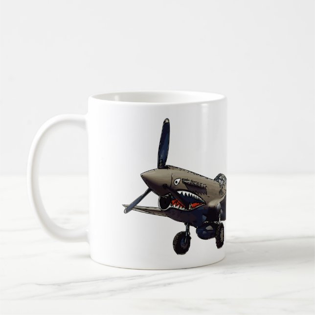 Taza De Café Avión de Warhawk P-40 Mugs & Cups (Izquierda)