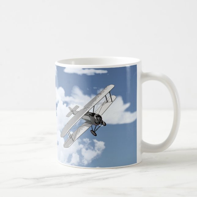 Taza De Café Avión del vintage (Derecha)