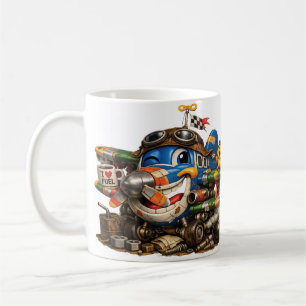 Taza De Café Avión divertido Corky