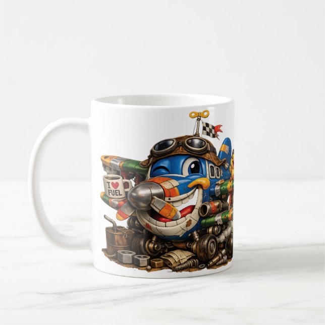 Taza De Café Avión divertido Corky (Izquierda)